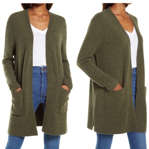 Madewell Sweaters - Madewell Kent cardigan sweater wool blend olive green small